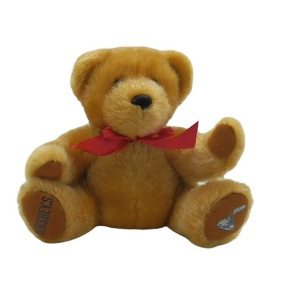 Hershey's Teddy Bear red bow The Hershey Company 6"‎ tall graphic chocolate kiss